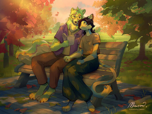 Cozy park - coupleYCH